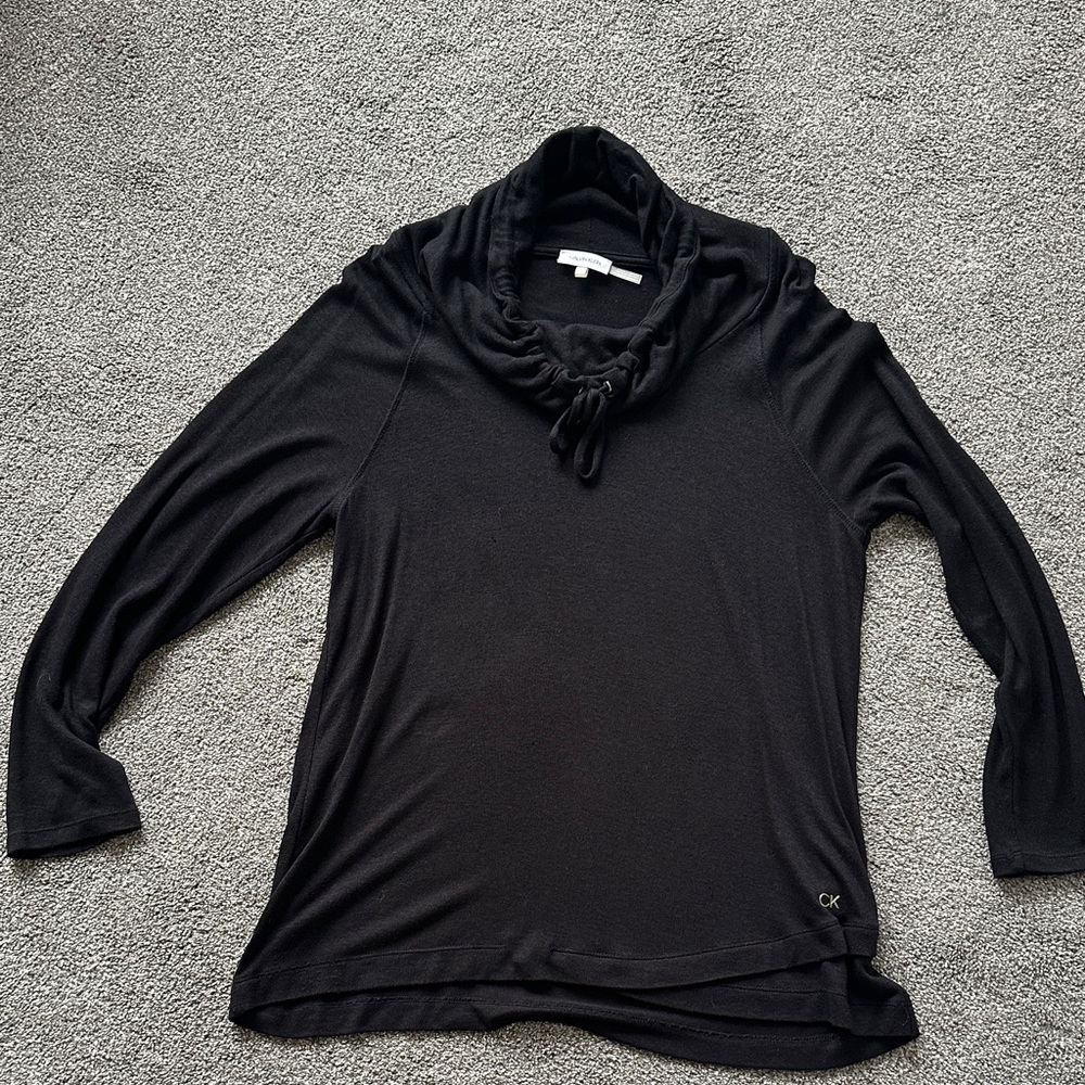 Calvin Klein Black Cowl Neck Top